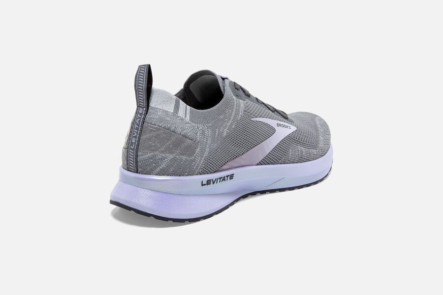 Brooks Running Shoes - Levitate 4 Road Womens - Grey/Purple - CIH-284657